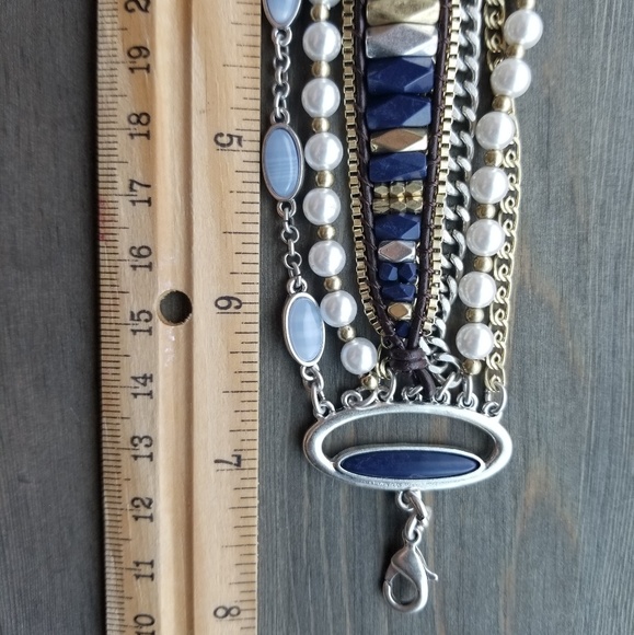 Lucky Brand Milagro Indigo Ranch Leather Bracelet - Picture 5 of 6